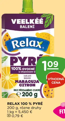 Relax 100 % pyré marakuja mango citrón