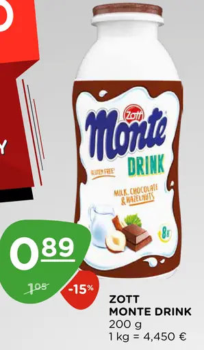 Zott Monte Drink mliečny nápoj