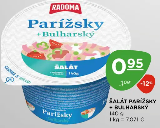 Radoma Parížsky + Bulharský šalát