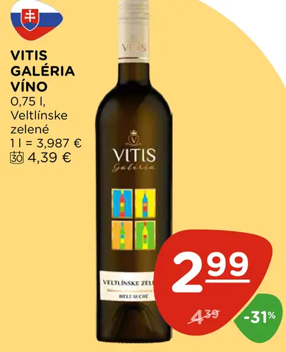 Vitis Galéria víno Veltlínske zelené