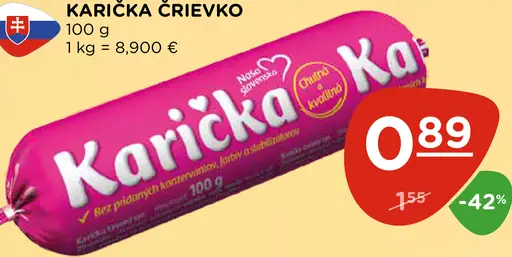 Karička črievko