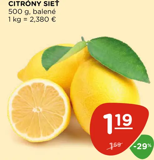 Citróny sieť balené