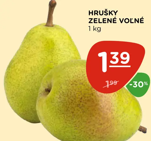 Hrušky zelené voľne