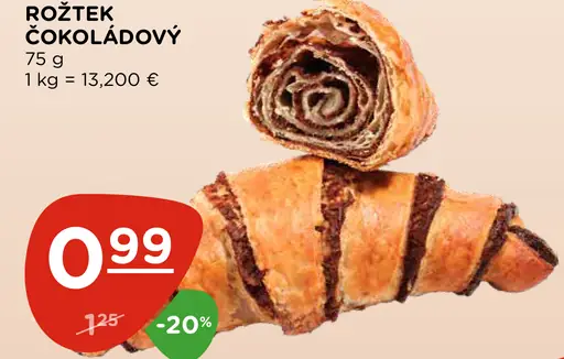 Čokoládový rožtek