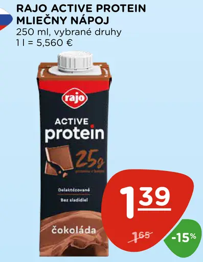 Rajo Active Protein Mliečny Nápoj