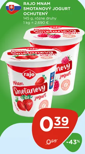 Rajo Mňam Smetanový Jogurt