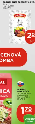 Mistral ovocný čaj brusnica malina a baza