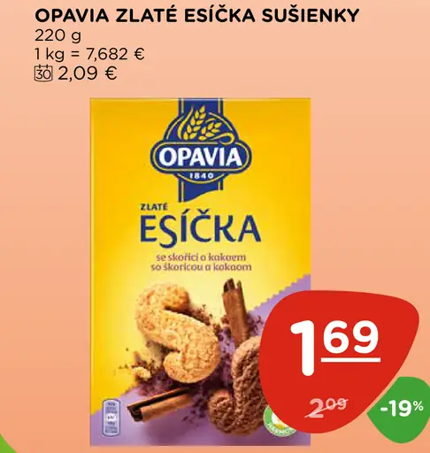 Opavia Zlaté Esíčka sušienky