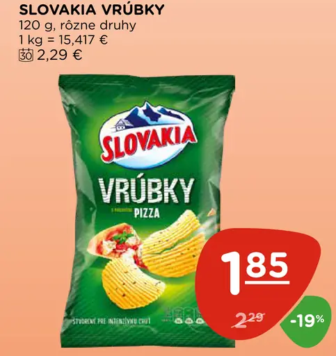 Slovakia Vŕšky pizza zemiakové chipsy