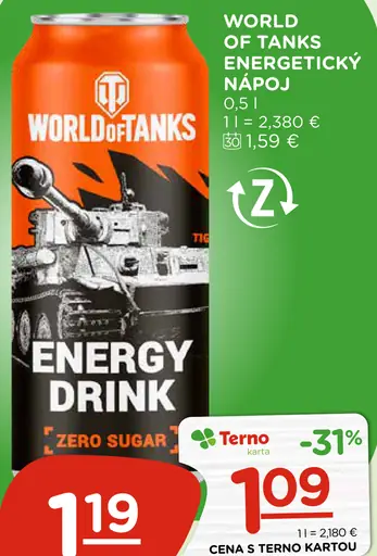 World of Tanks energetický nápoj