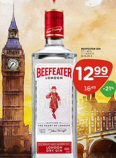 Beefeater London Dry gin s tonikom