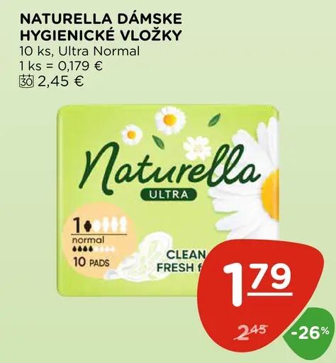 Naturella Dámske Hygienické Vložky Ultra Normal