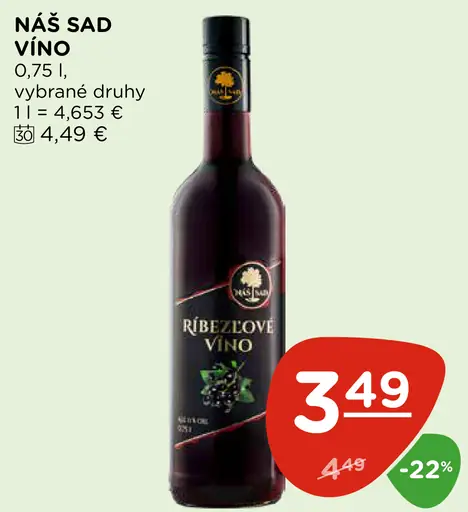 Náš sad Ríbezľové víno