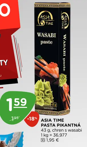Asia Time wasabi pasta pikantná s chrenom a wasabi