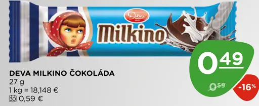 Deva Milkino čokoláda