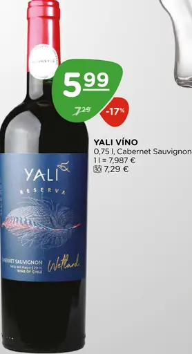Yali víno Cabernet Sauvignon