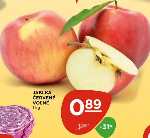Jablká červené voľné