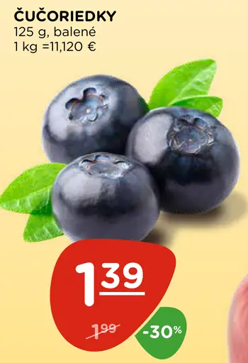 Čučoriedky balené