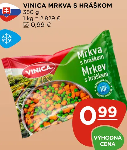 Vinica mrkva s hráškom mrazená zmes