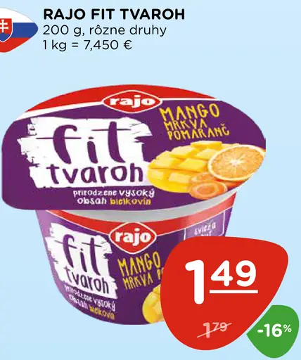 Rajo Fit tvaroh dezert