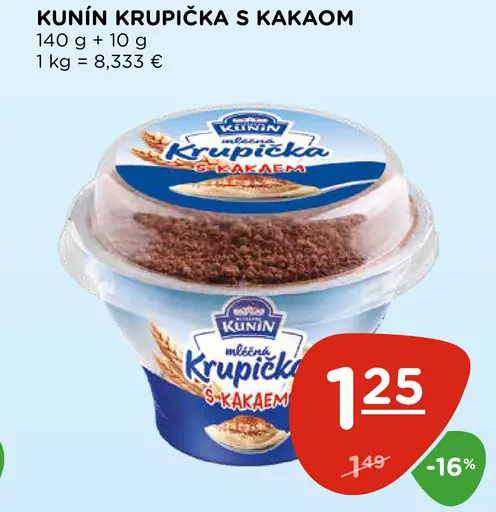 Kunín Krupička s kakaom