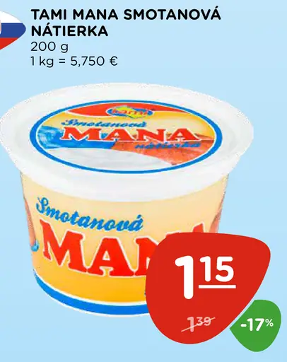 Tami Mana Smotanová nátierka