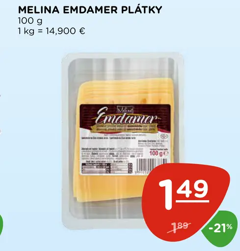 Melina Emdamer plátky syr