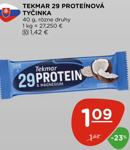 Tekmar 29 proteínová tyčinka s magnéziom