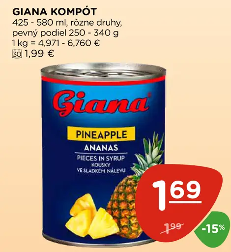 Giana ananás kúsky