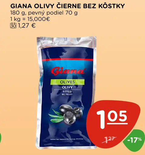 Giana Olivy Čierne Bez Kôstky
