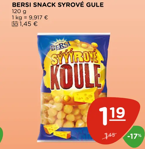 Bersi snack syrové gule