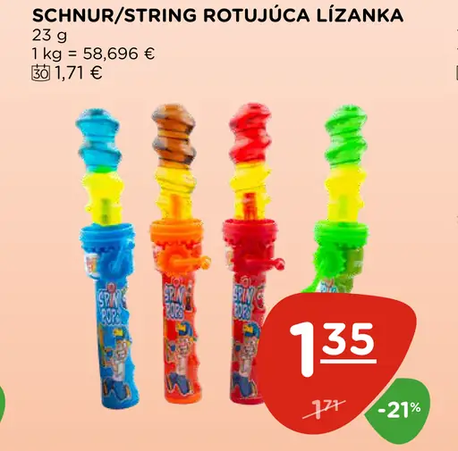 SCHNUR/STRING Rotujúca lízanka