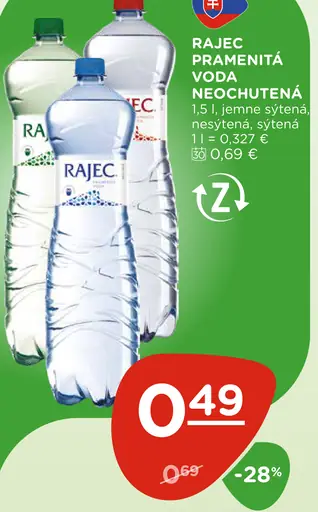 Rajec Pramenitá voda nesýtená