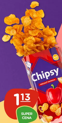 Terka chipsy solené, paprikové