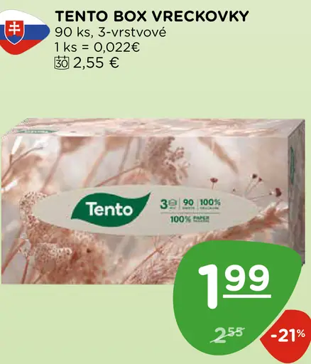 Tento Box vreckovky 3-vrstvové