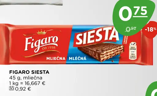 Figaro Siesta Oblátka mliečna