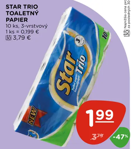 Star Trio toaletný papier