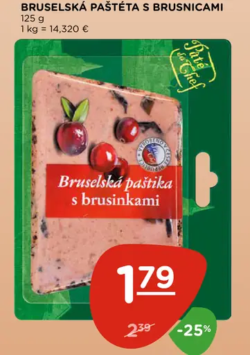 Bruselská paštéta s brusnicami