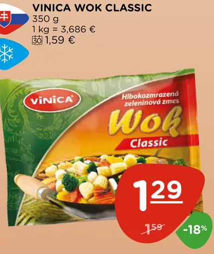 Vinica Wok Classic mrazená zeleninová zmes