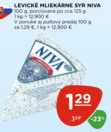 LEVICKÉ MLIEKÁRNE Syr Niva
