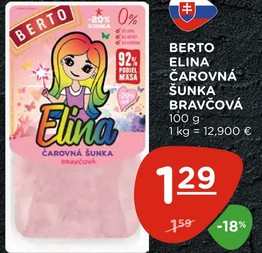 Berto Elina čarovná šunka bravčová