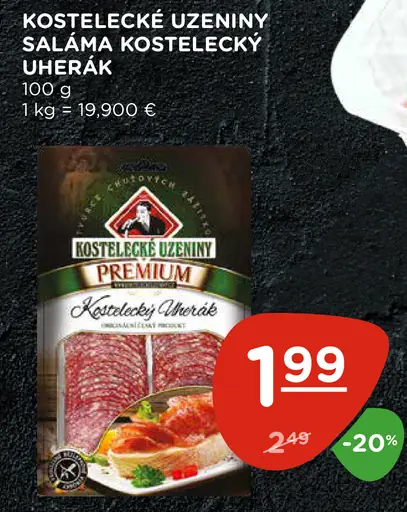 Kostelecké Uzeniny saláma Kostelecký uherák