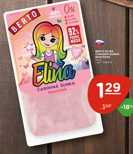 Berto Elina čarovná šunka bravčová