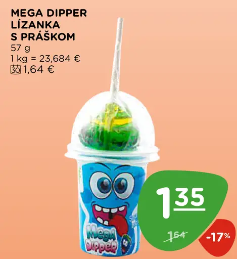 Mega Dipper lízanka s práškom