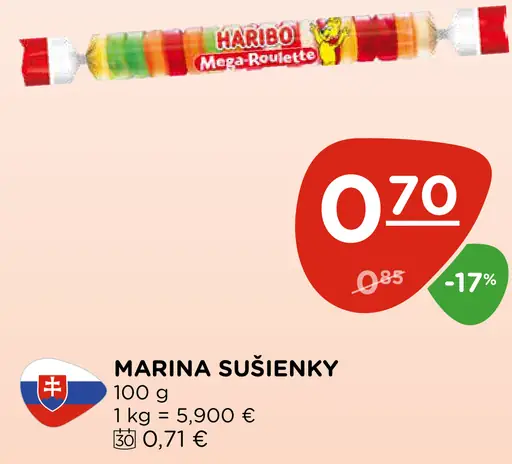 Haribo Mega Roulette Cukríky