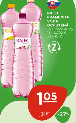 Rajec Pramenitá voda sýtená