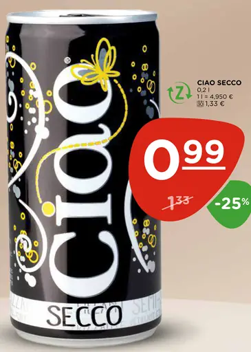 Ciao Secco plechovka