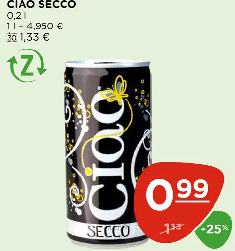 Ciao Secco plechovka