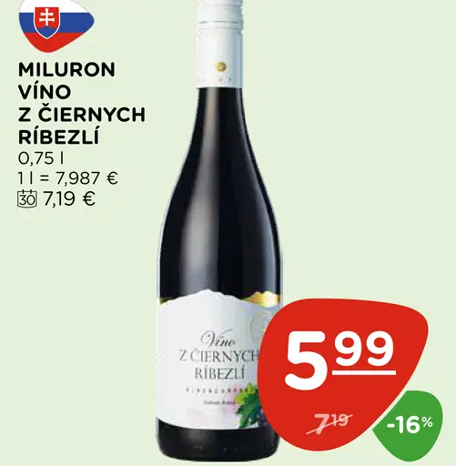 Miluron Víno z čiernych ríbezlí