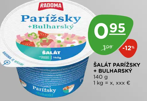 Radoma Parížsky + Bulharský šalát